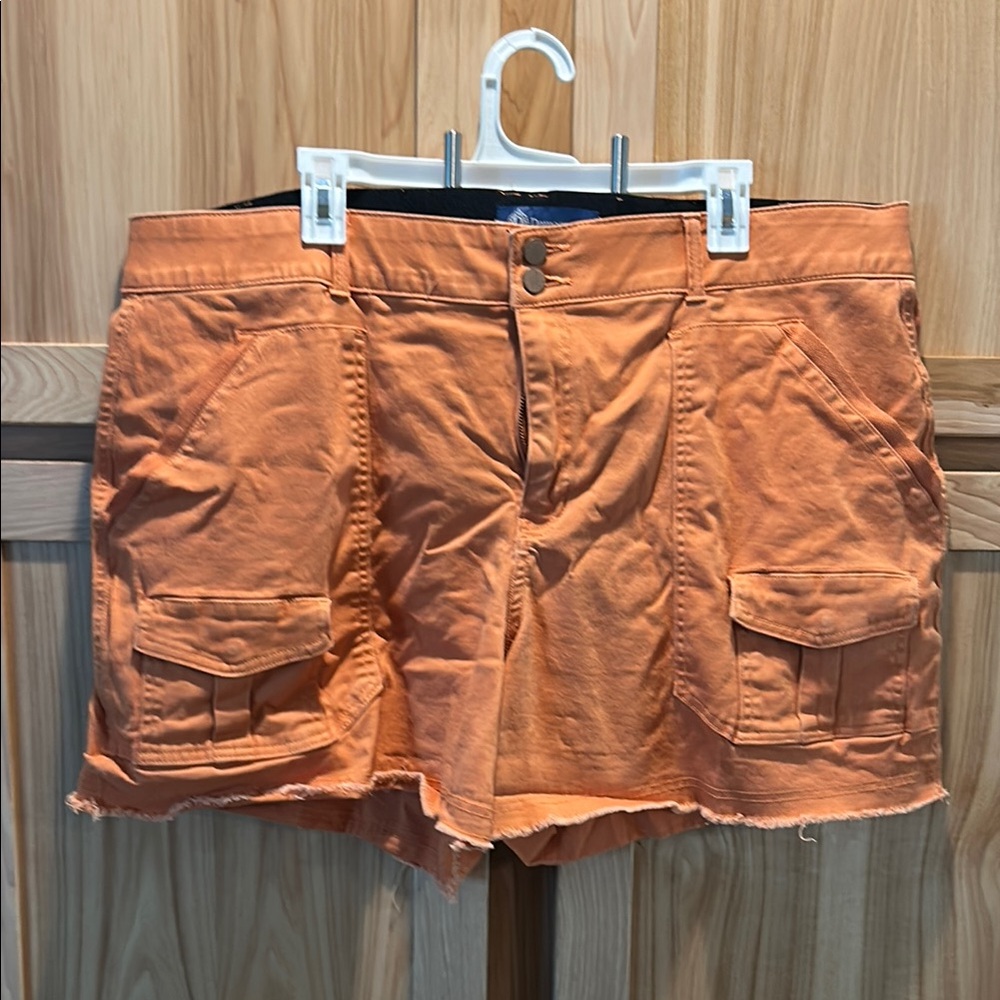 Democracy Bright Orange Women's Cargo Shorts